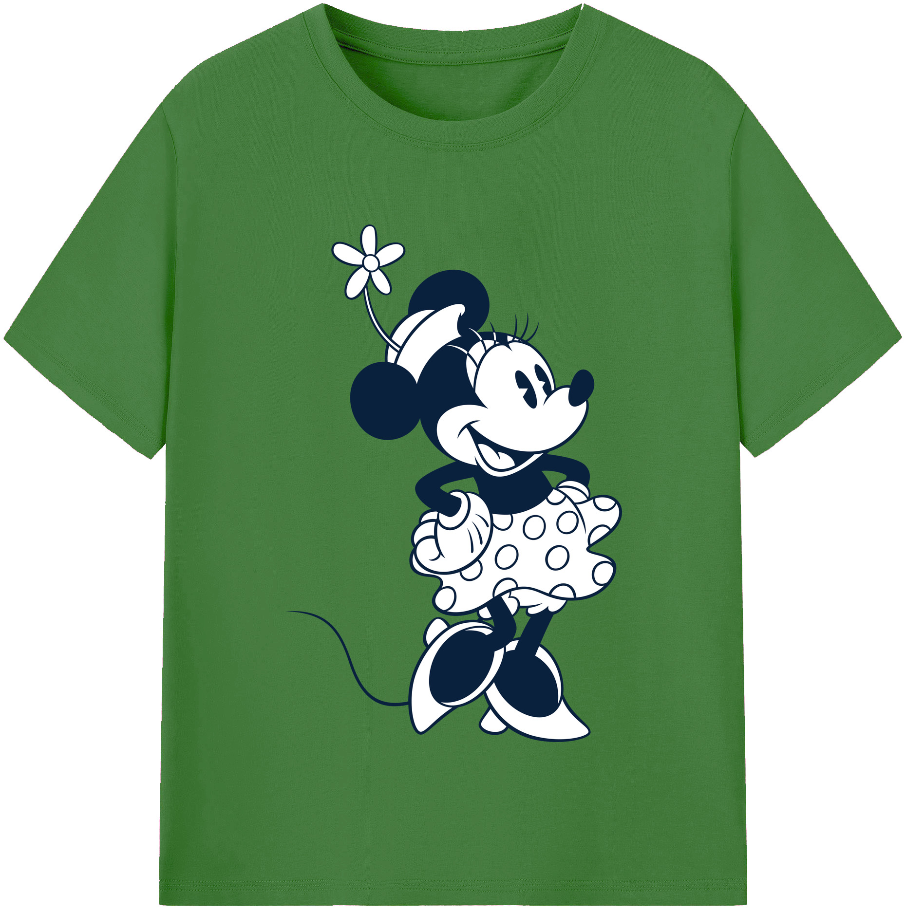 （画像用） ミッキーマウス Mickey Mouse レディースカジュアルプリントTシャツ（綿100％）